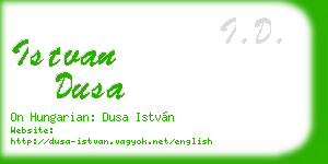 istvan dusa business card